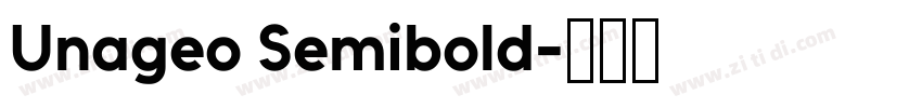 Unageo Semibold字体转换